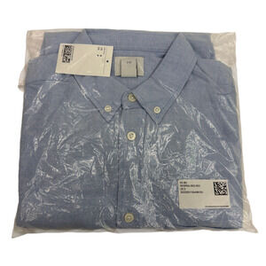 H&M Regular Fit Light Blue Oxford Button-Down Shirt, Size S